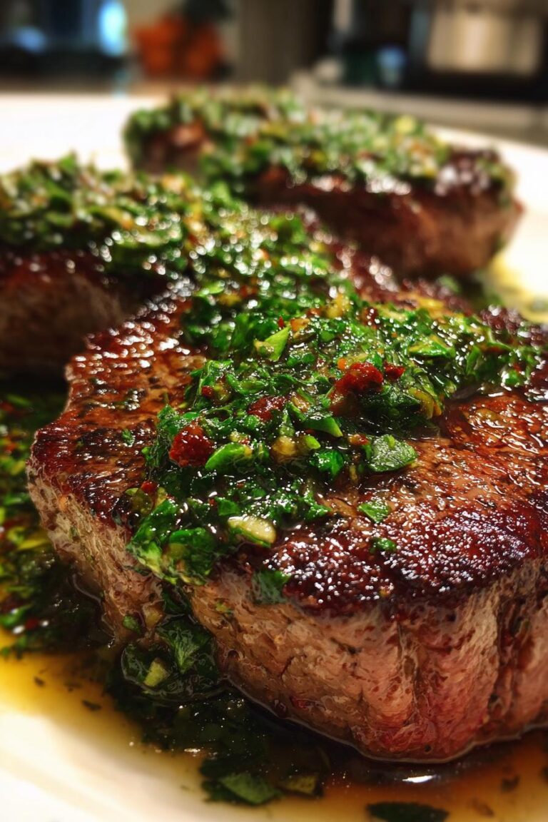 Steak with Chimichurri Sauce