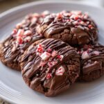 Triple Chocolate Peppermint Crunch Cookies