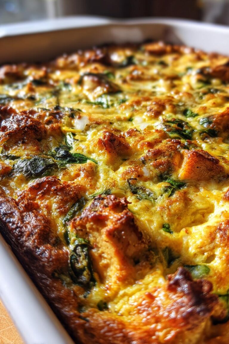 Turkey Spinach Protein Bake