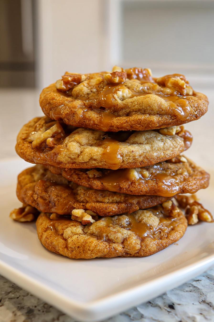 Walnut Caramel Christmas Cookies