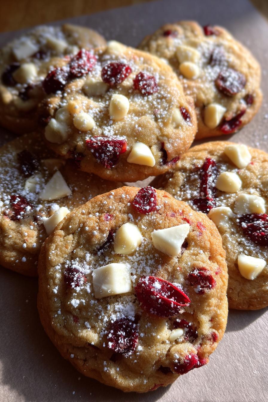 White Chocolate Cranberry Cardamom Cookies