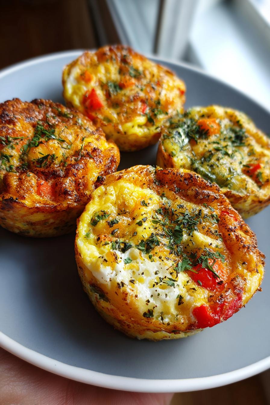 air fryer egg white breakfast cups