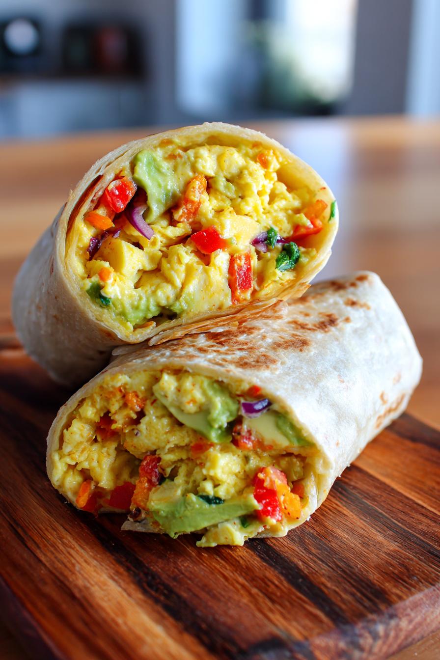 air fryer low calorie breakfast wrap