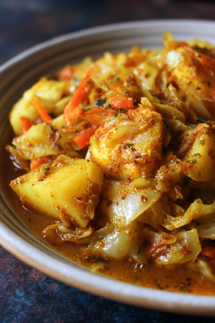 cabbage potato curry recipe