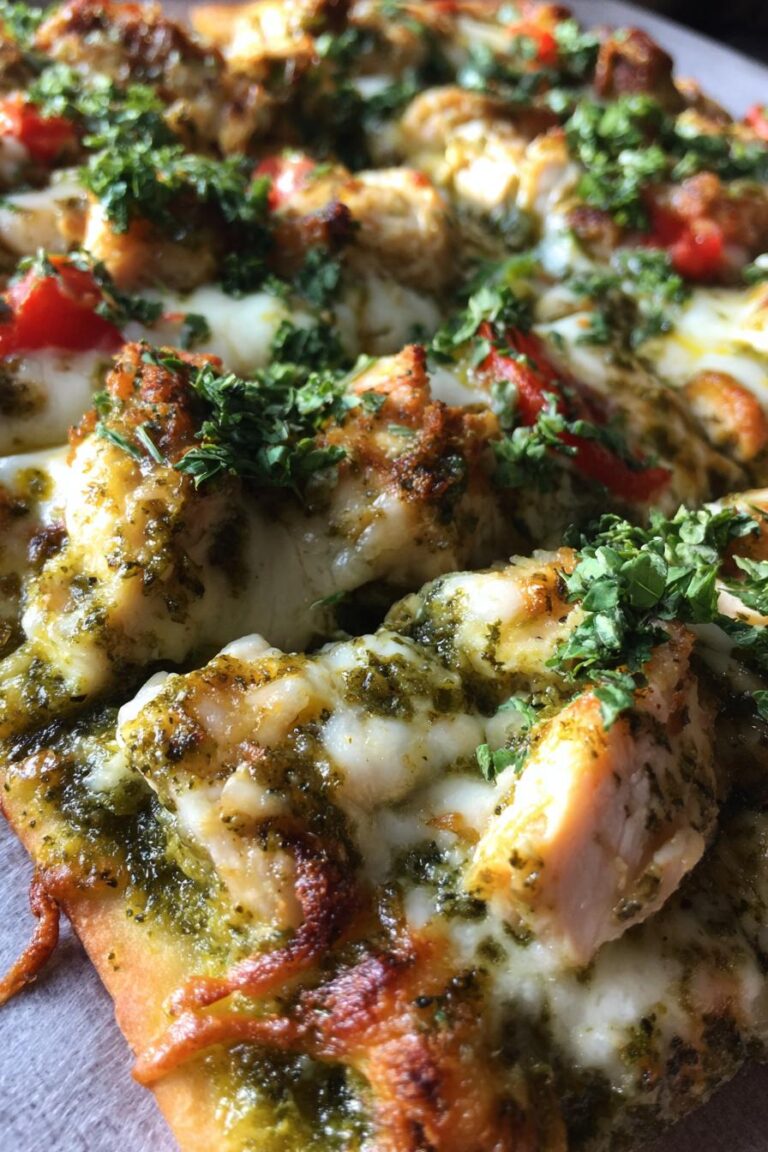 chicken pesto flatbread recipe