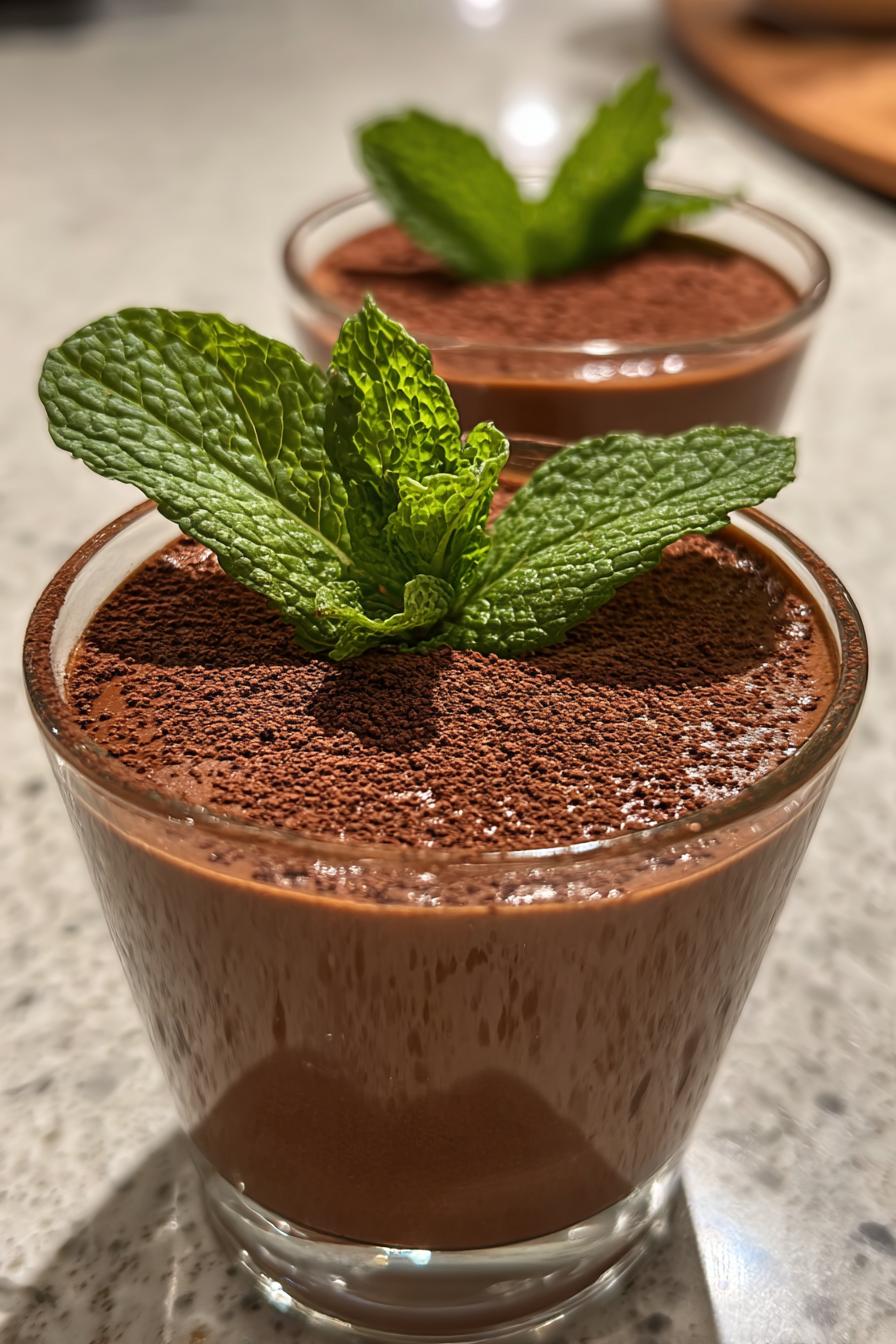 chocolate mousse for two