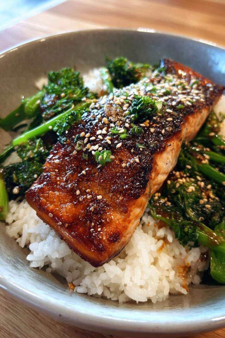 crispy salmon rice bowl recipe
