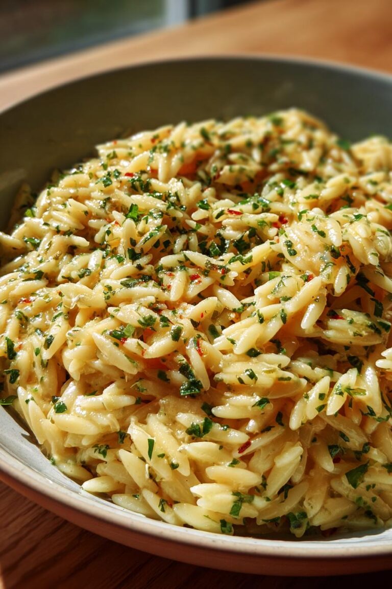 garlic butter orzo