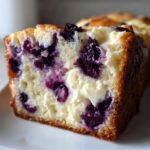 healthy blueberry cream cheese loaf