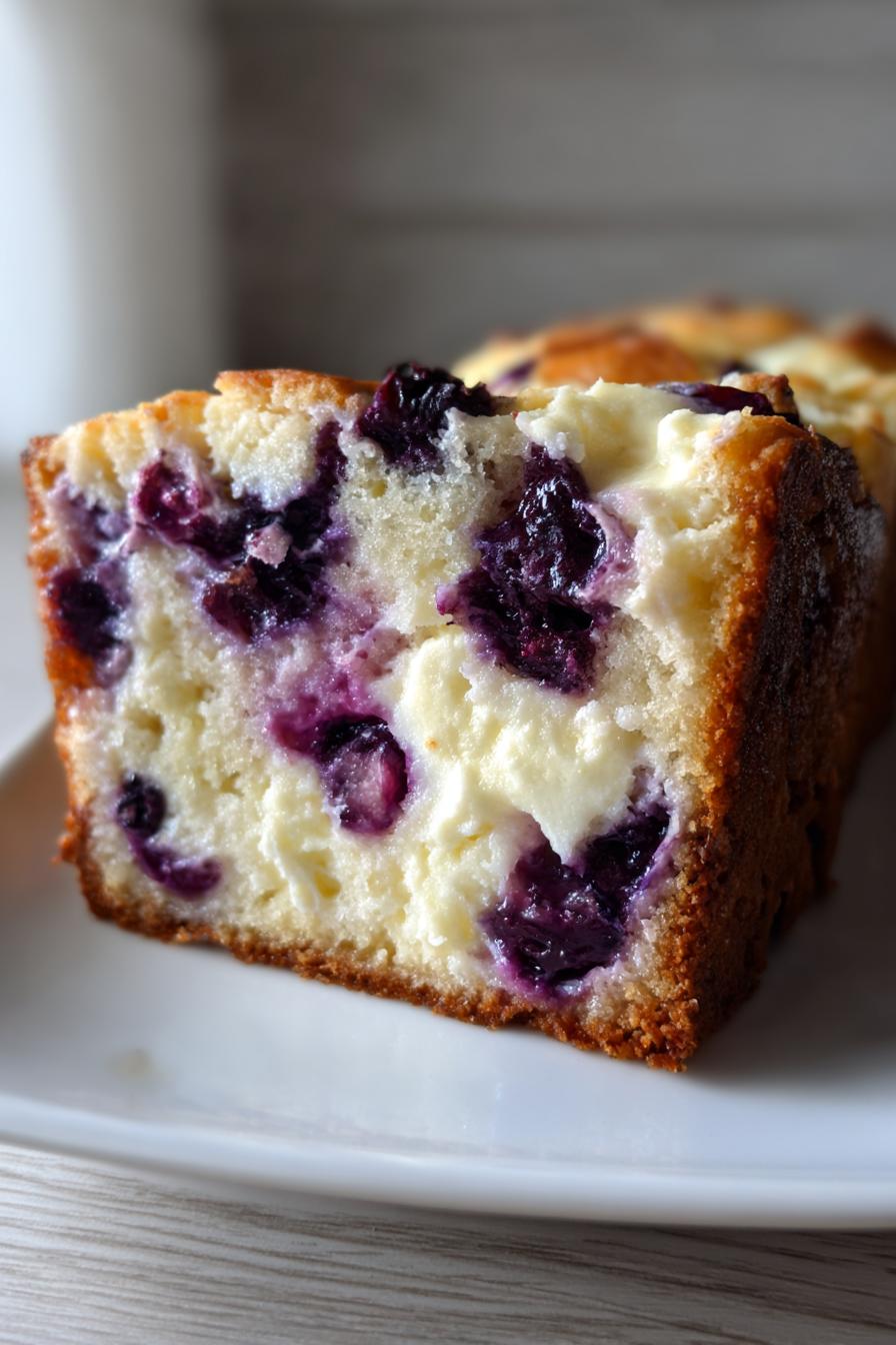 healthy blueberry cream cheese loaf