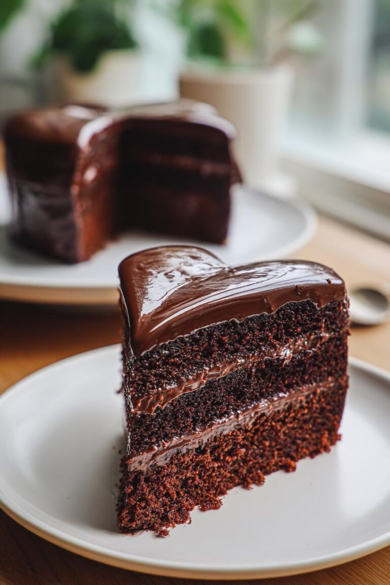 heart shaped chocolate cake