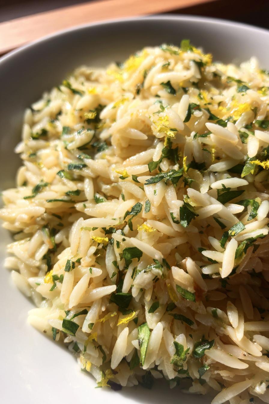 lemon herb orzo