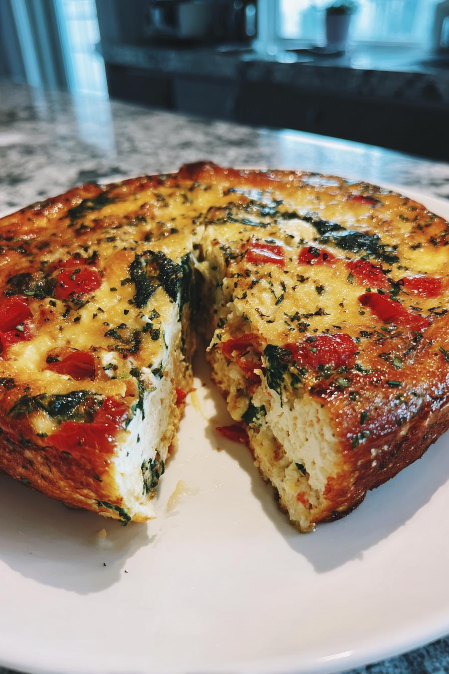 low calorie cottage cheese egg bake