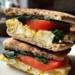 low calorie egg white breakfast sandwich