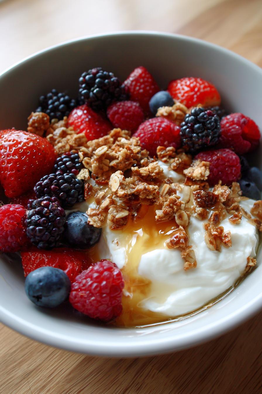 low calorie greek yogurt breakfast bowl high protein