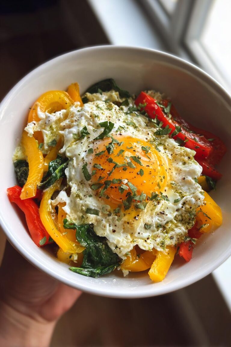 low calorie high protein egg white breakfast bowl