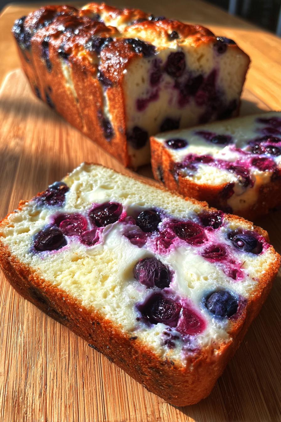 low carb blueberry cream cheese loaf