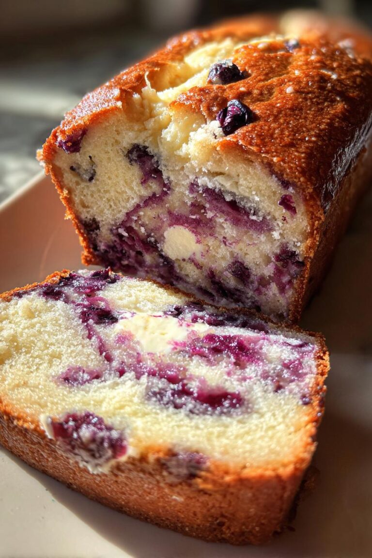 moist blueberry cream cheese loaf