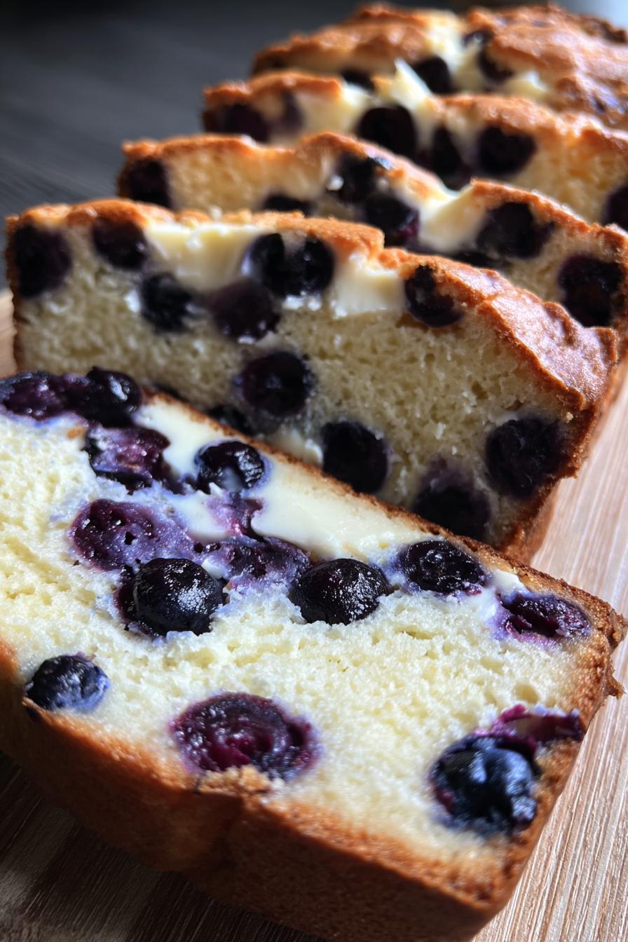 quick blueberry cream cheese loaf