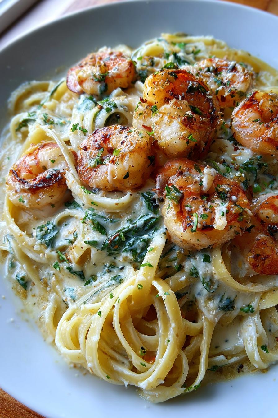 shrimp alfredo valentines dinner