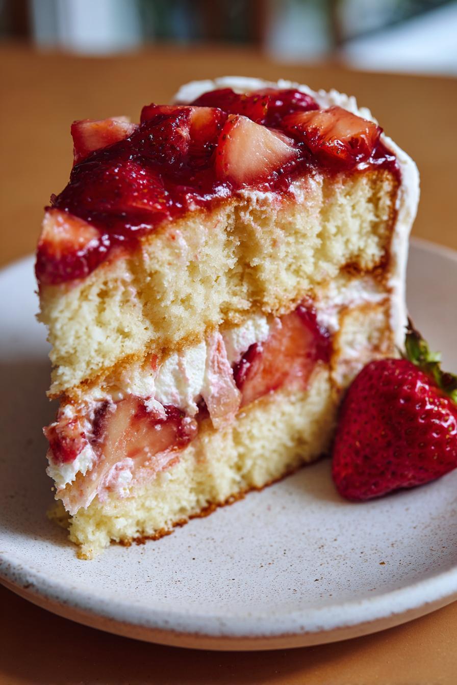 strawberry almond cake recipe