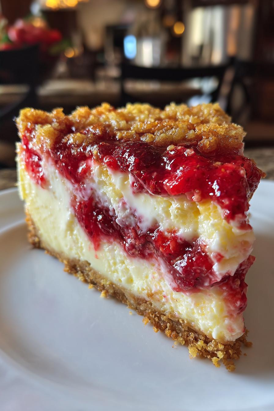 strawberry crunch cheesecake recipe