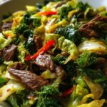 Beef and Cabbage Stir Fry Skillet