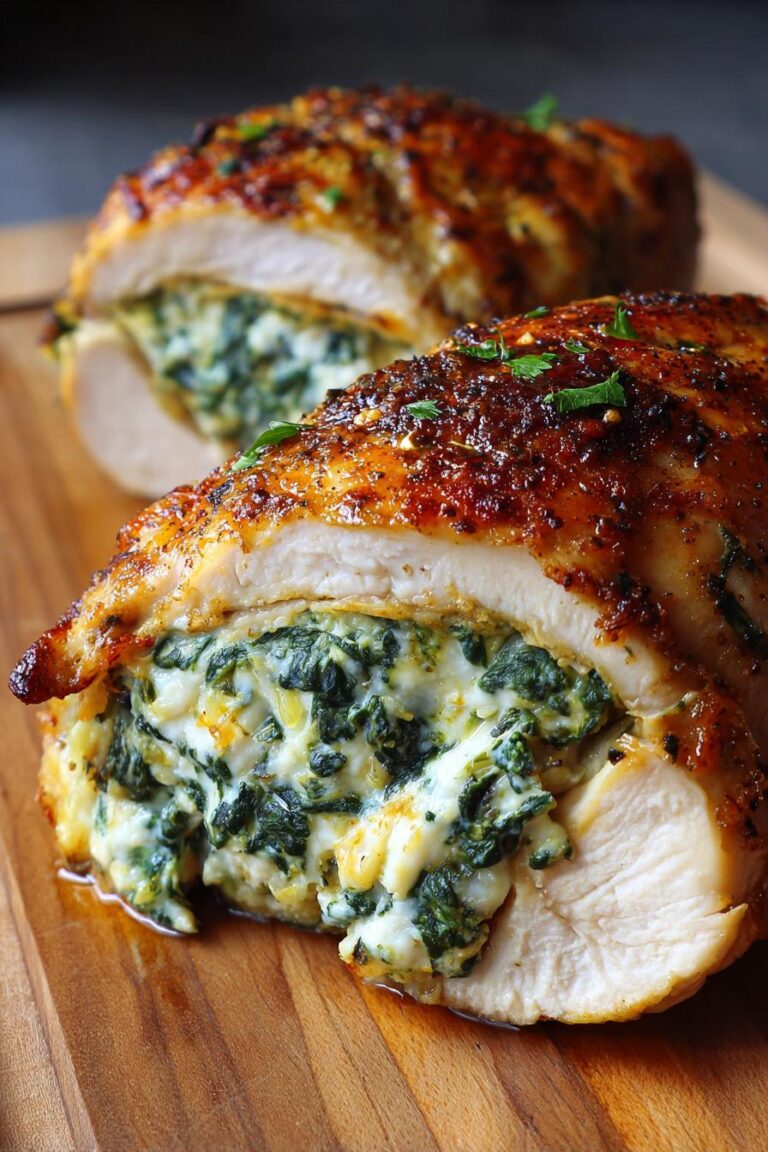 Creamy Ricotta and Spinach Stuffed Chicken