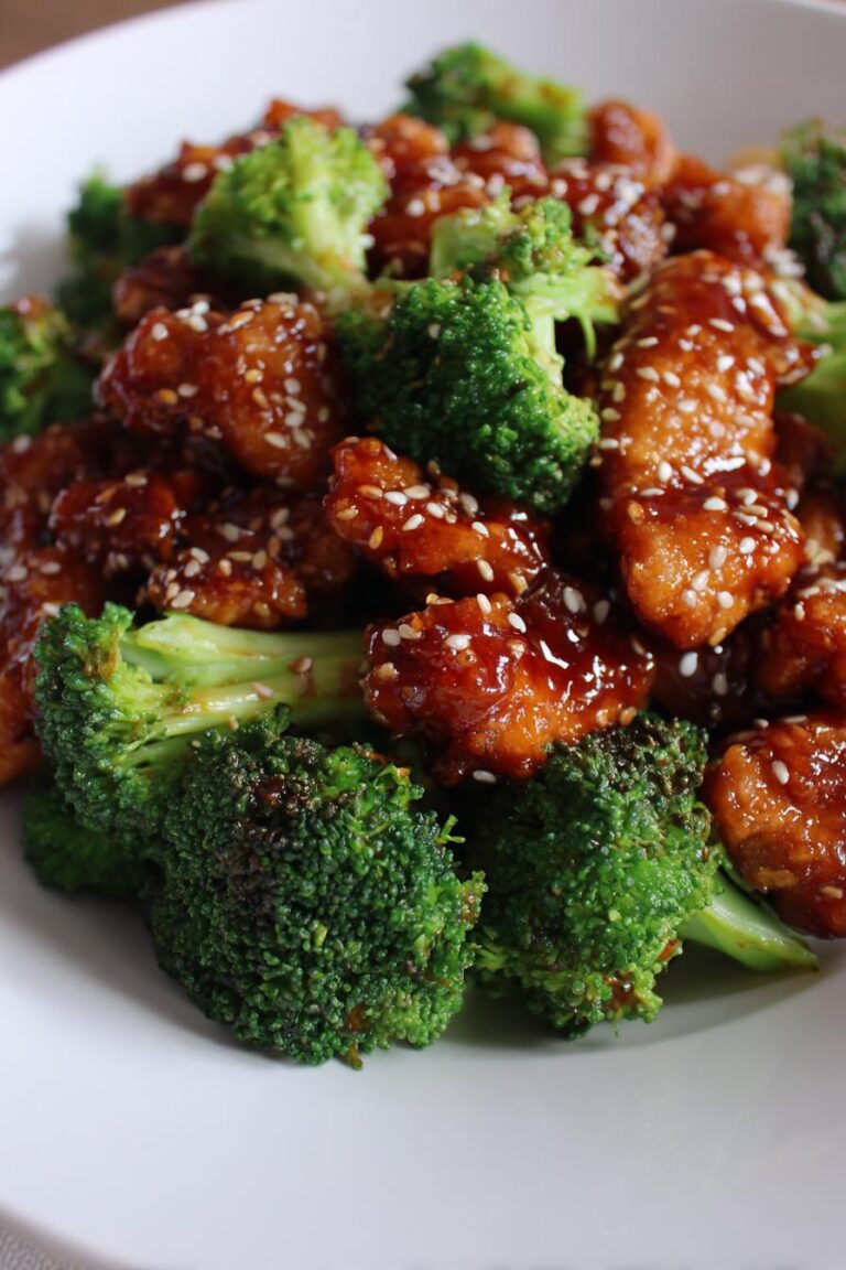 Crispy Sesame Chicken and Broccoli