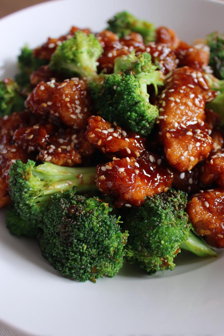 Crispy Sesame Chicken and Broccoli