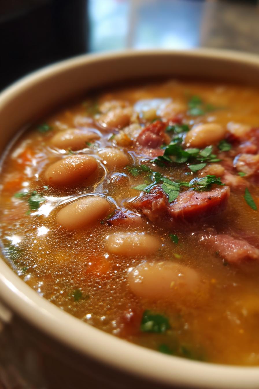 Crockpot Ham and Bean Soup