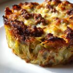 Easy Crispy Cabbage Burger Bake
