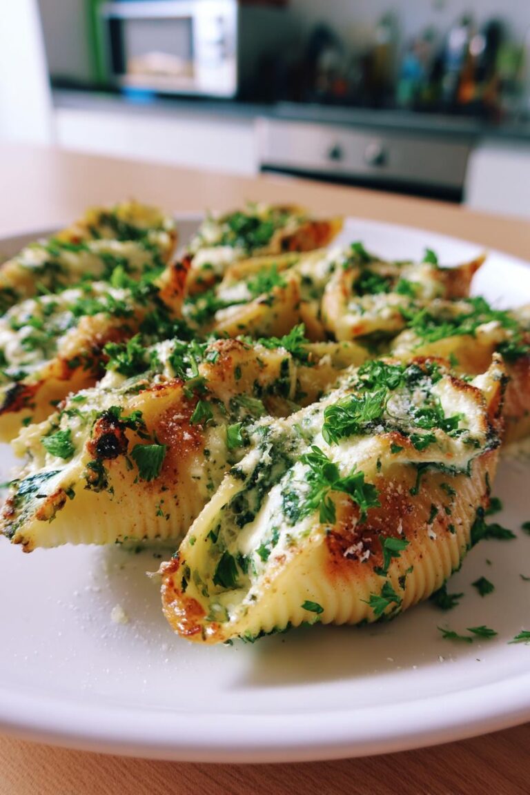 Easy Spinach and Ricotta Stuffed Shells