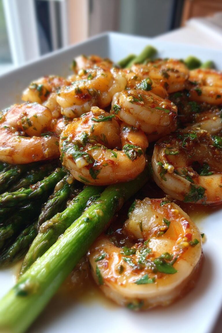 Garlic Herb Roasted Shrimp and Asparagus