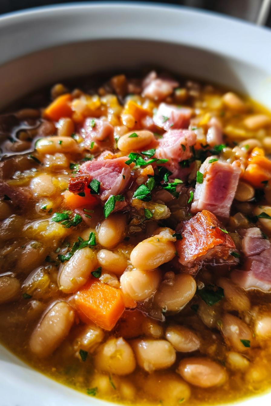 Ham and Bean Soup with Leftover Ham