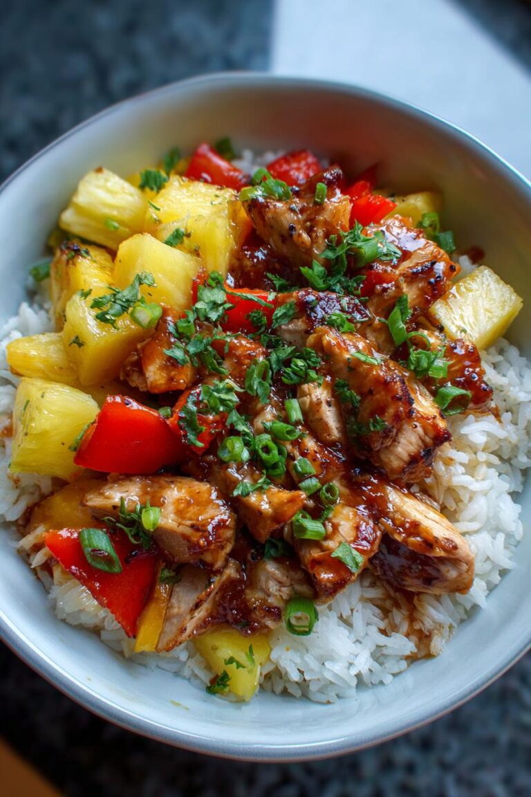 Hawaiian Pineapple BBQ Chicken Bowls