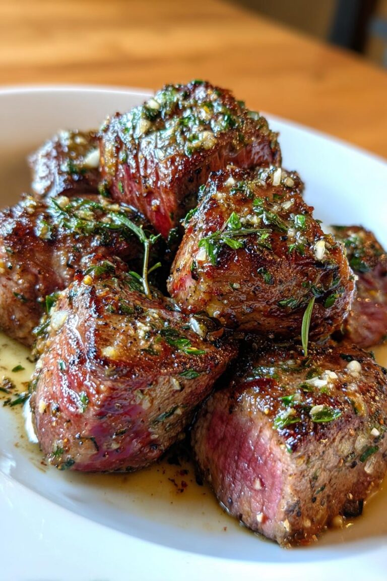 High-Protein Garlic Butter Steak Bites
