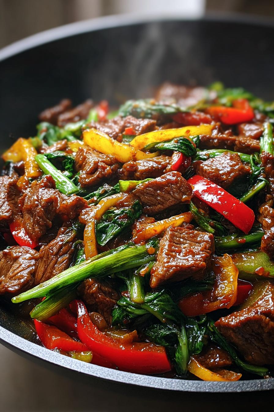 High-Protein Mongolian Beef and Peppers