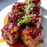 Honey Garlic Glazed Meatloaf Bites