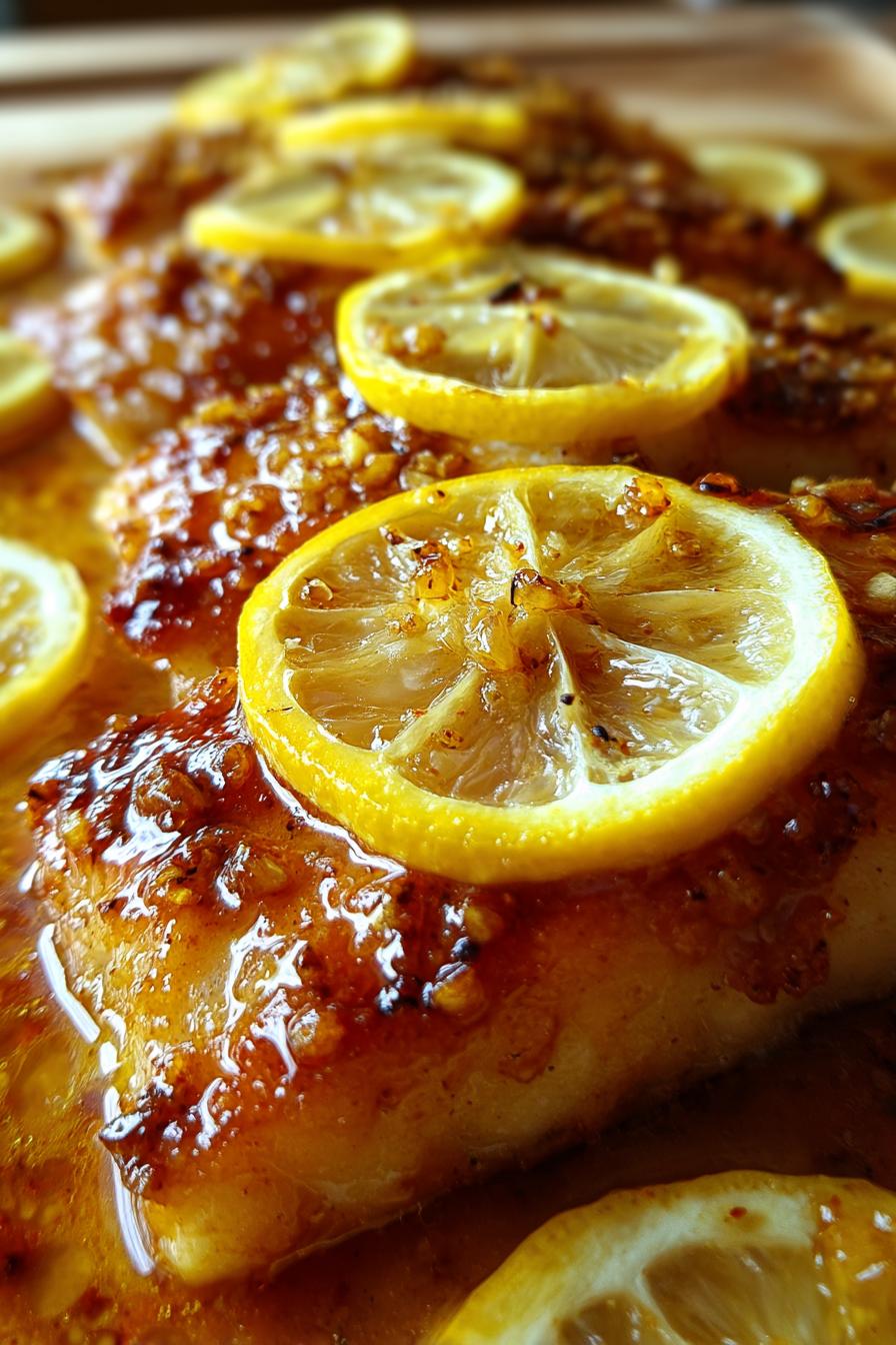 Honey Glazed Baked Cod with Lemon