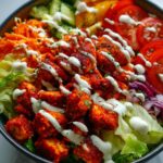 Low-Carb Buffalo Chicken Burger Bowls