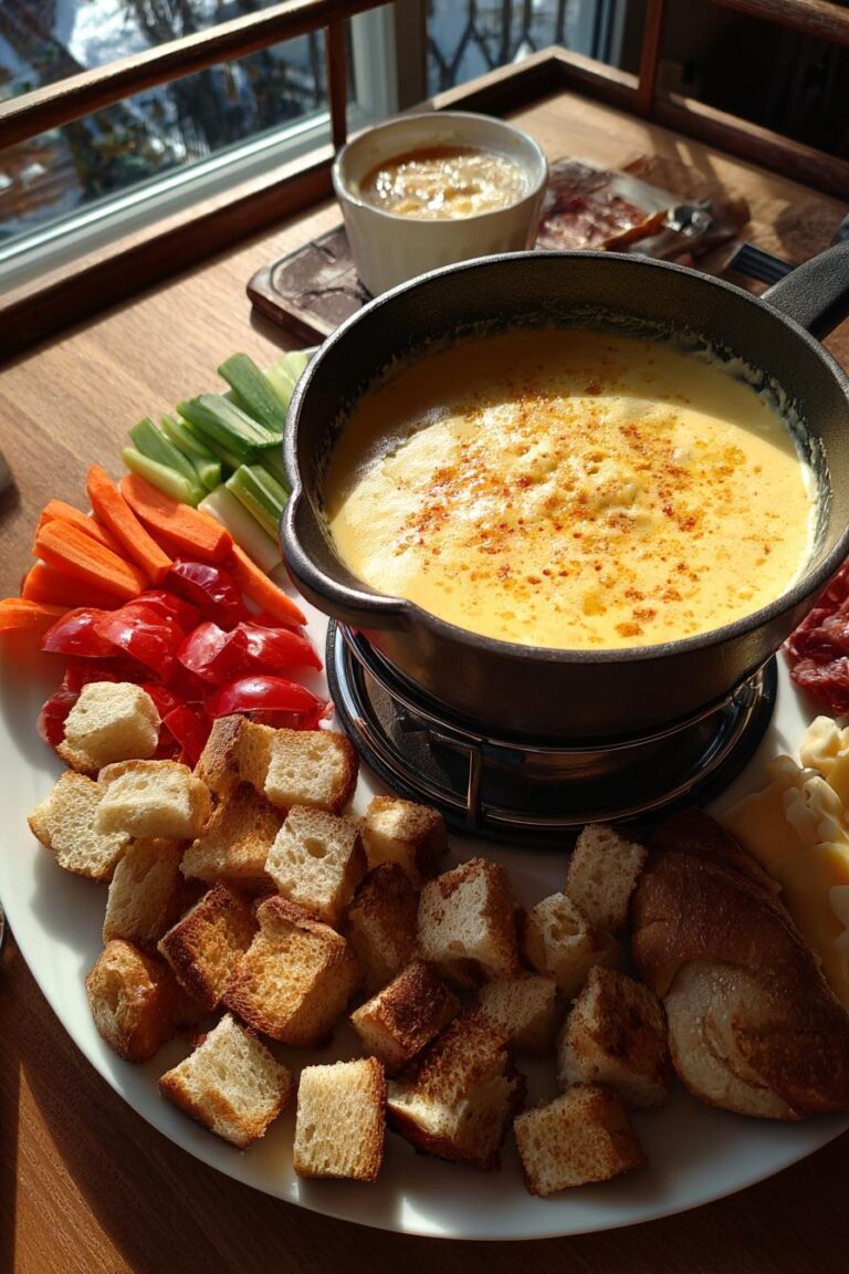 One Pot Cheese Fondue Recipe