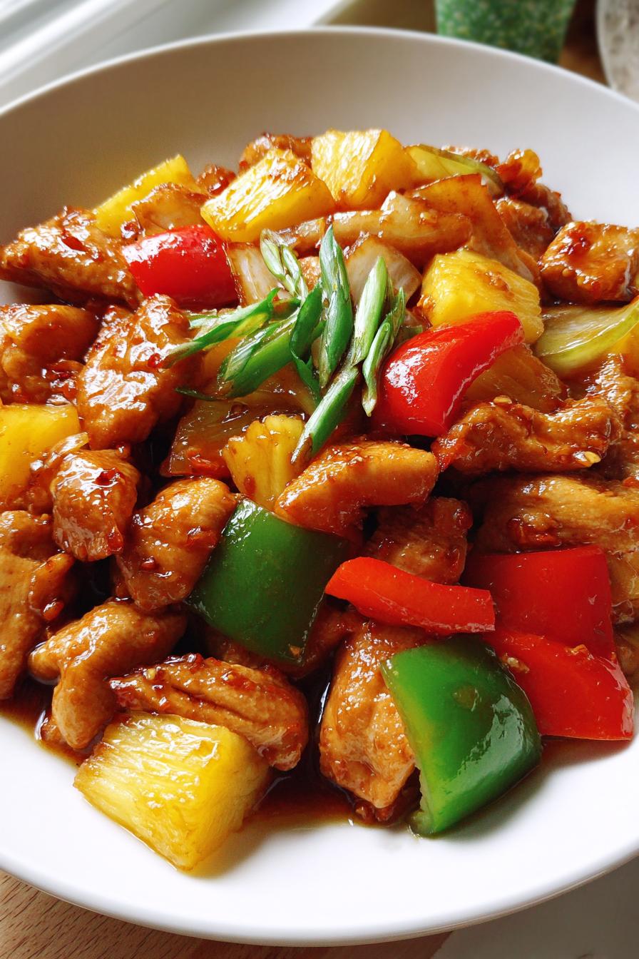 Pineapple Ginger Chicken Stir Fry