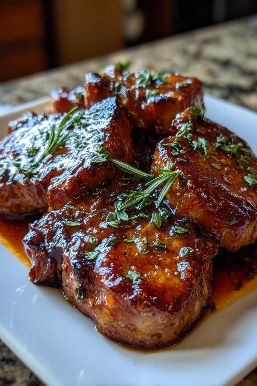 Slow Cooker Honey Garlic Pork Chops