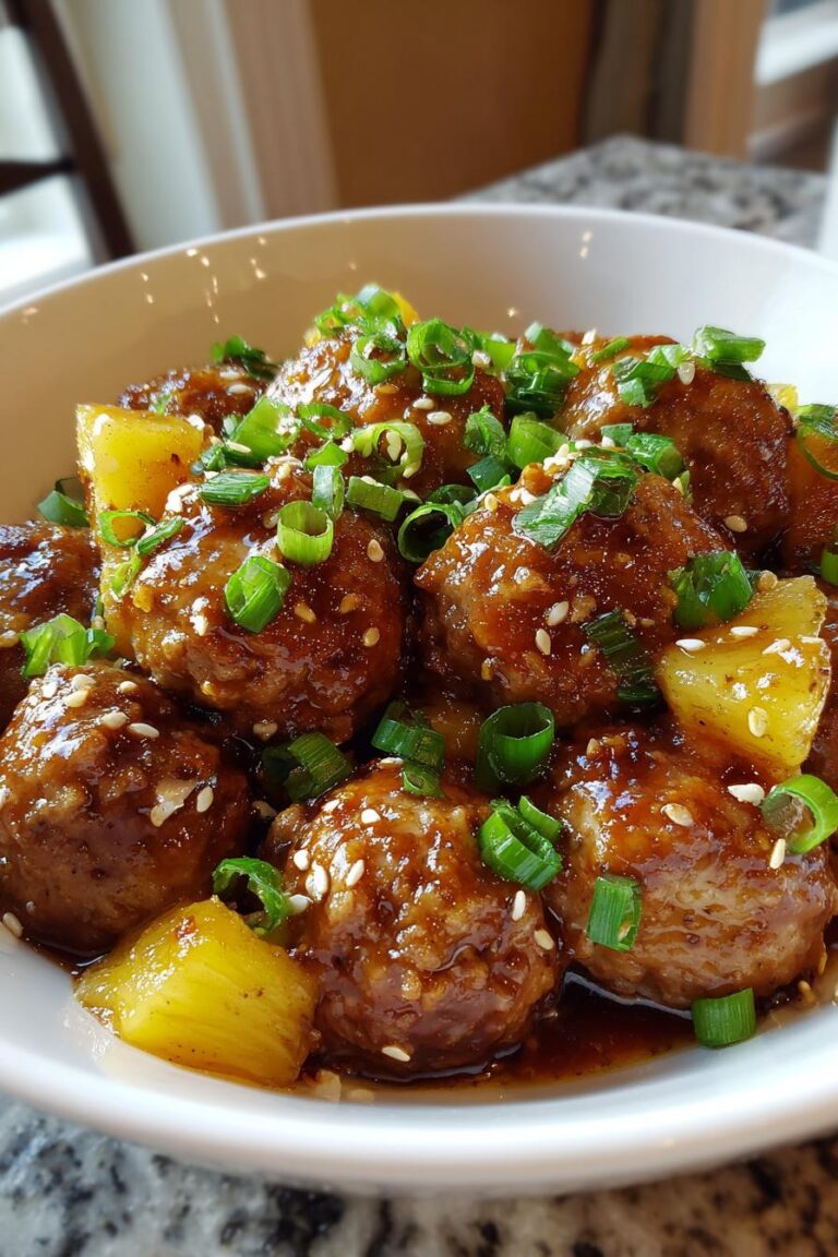 Slow Cooker Pineapple Teriyaki Meatballs