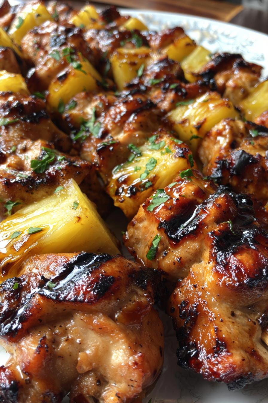 Teriyaki Chicken and Pineapple Kabobs
