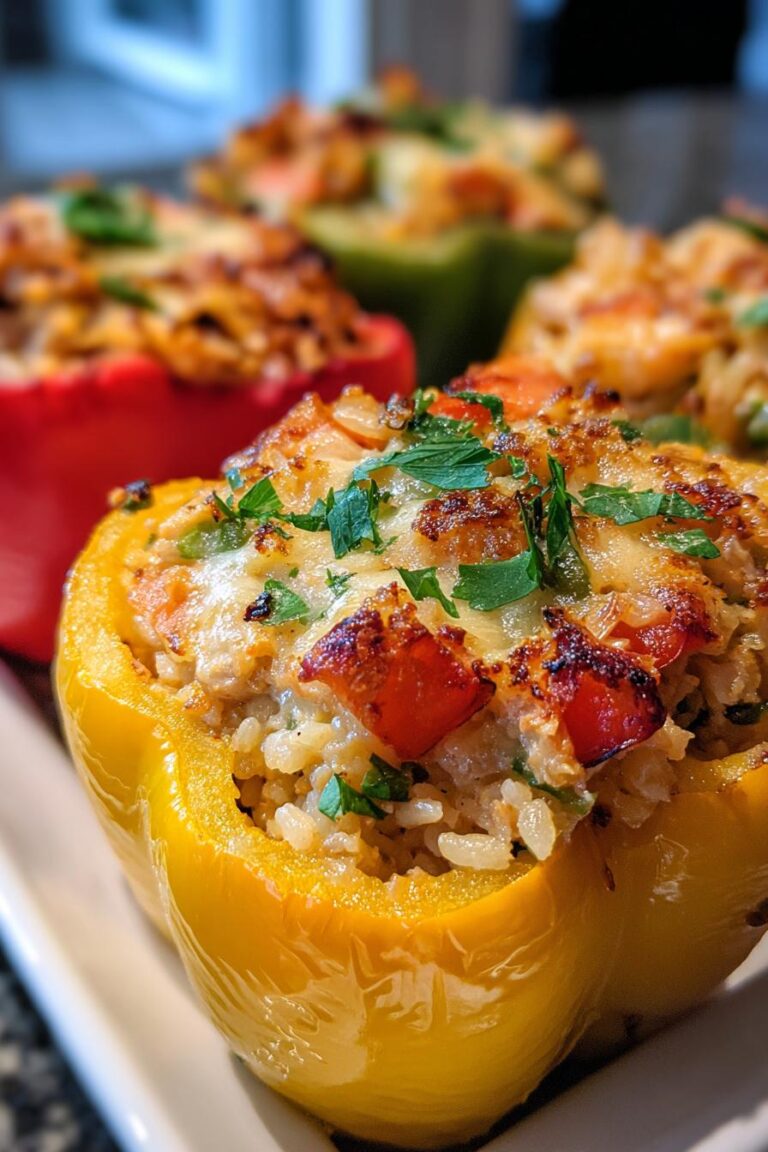 Teriyaki Pineapple Chicken and Rice Stuffed Peppers