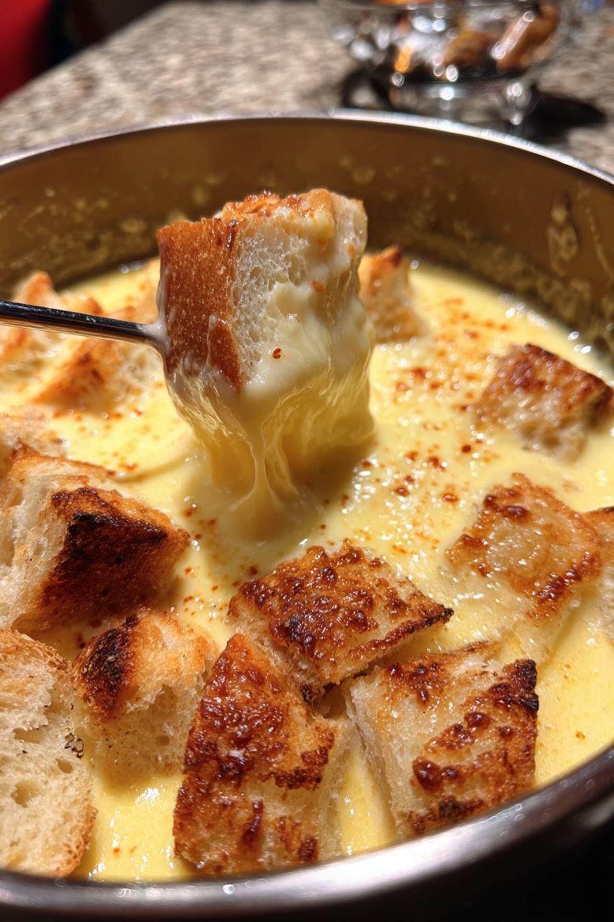 Three Cheese Fondue Recipe