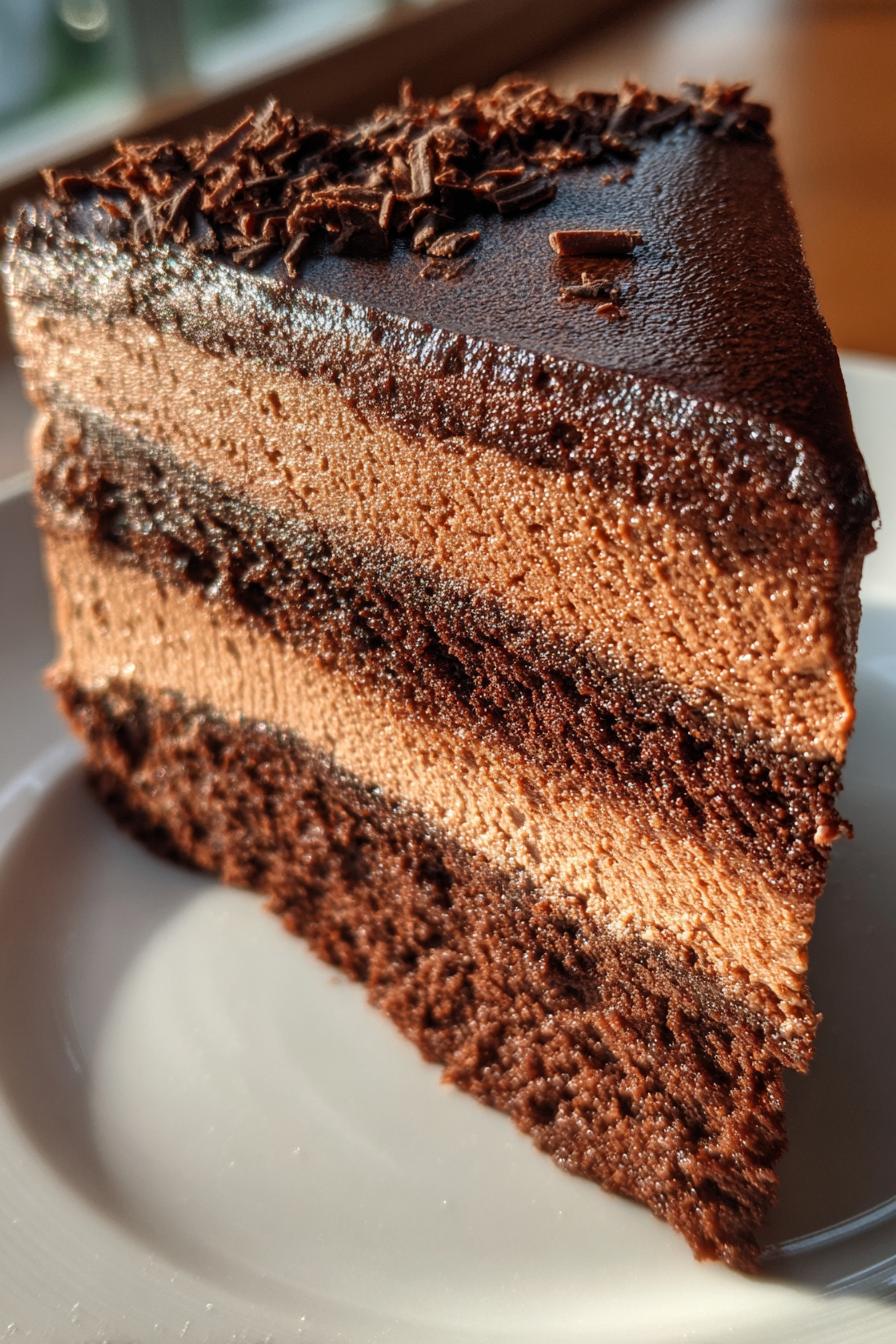 Triple Chocolate Mousse Cake