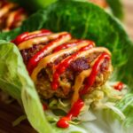 Turkey Burger Cabbage Wraps with Sriracha Mayo